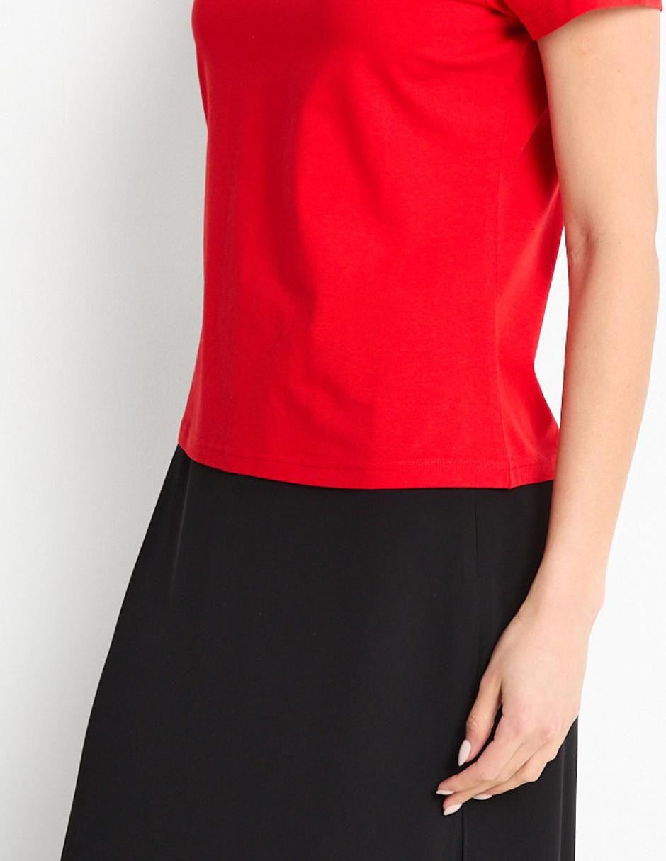Playera manga corta cuello redondo mujer