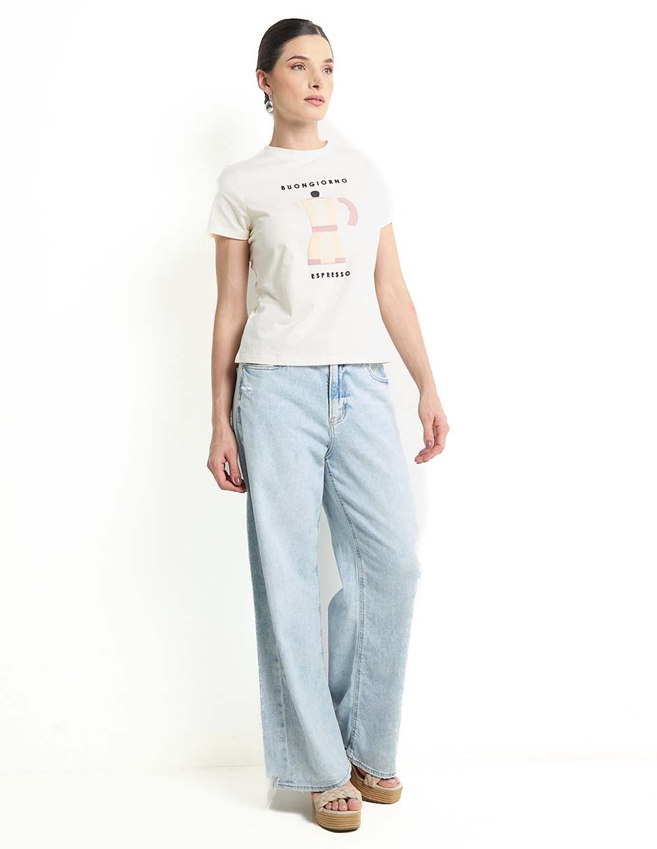 Playera manga corta cuello redondo mujer 3