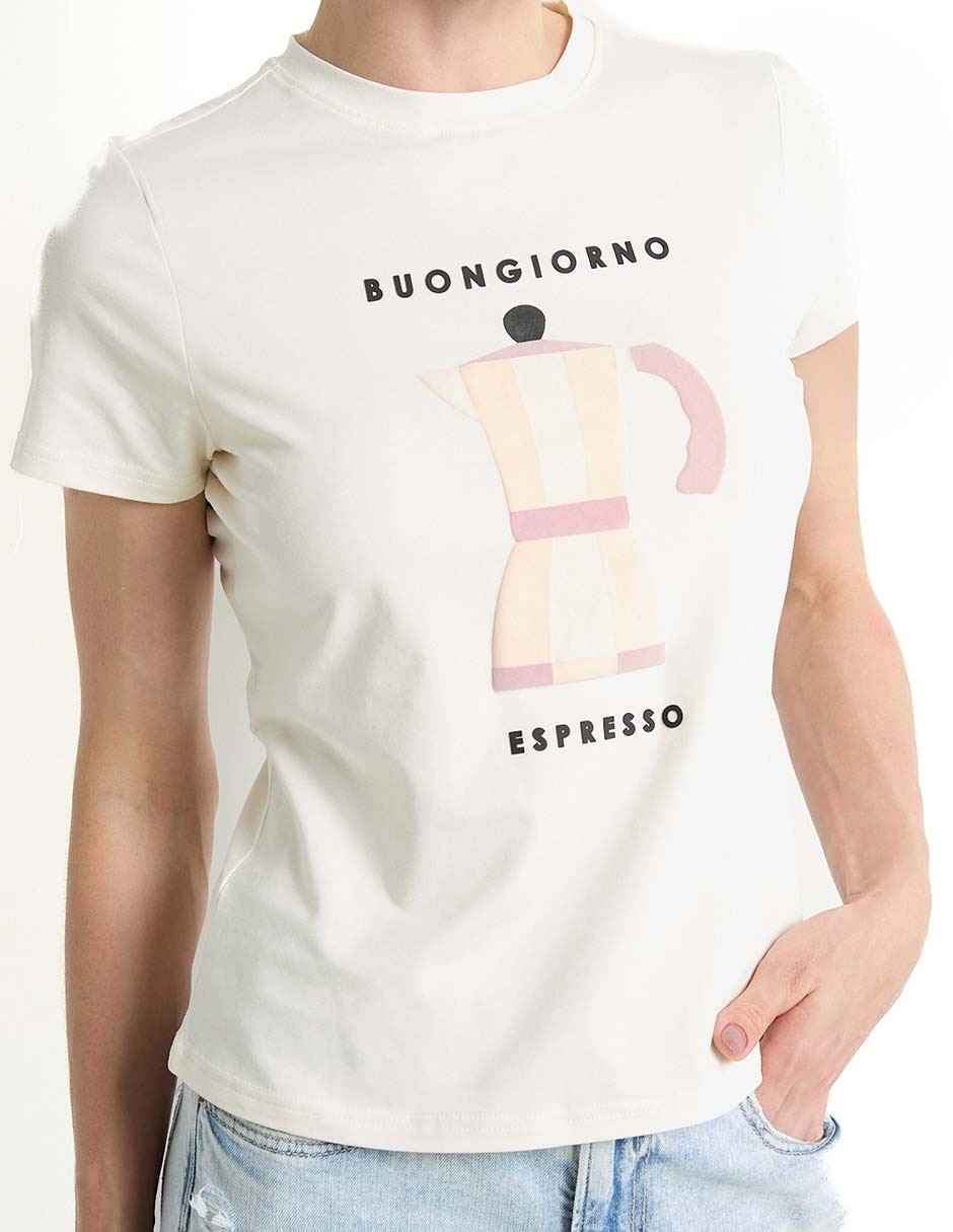 Playera manga corta cuello redondo mujer 2
