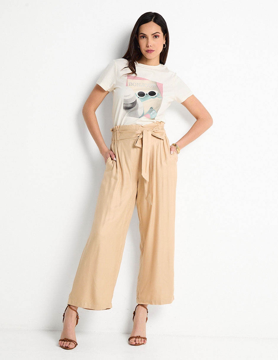 Playera manga corta cuello redondo mujer 4