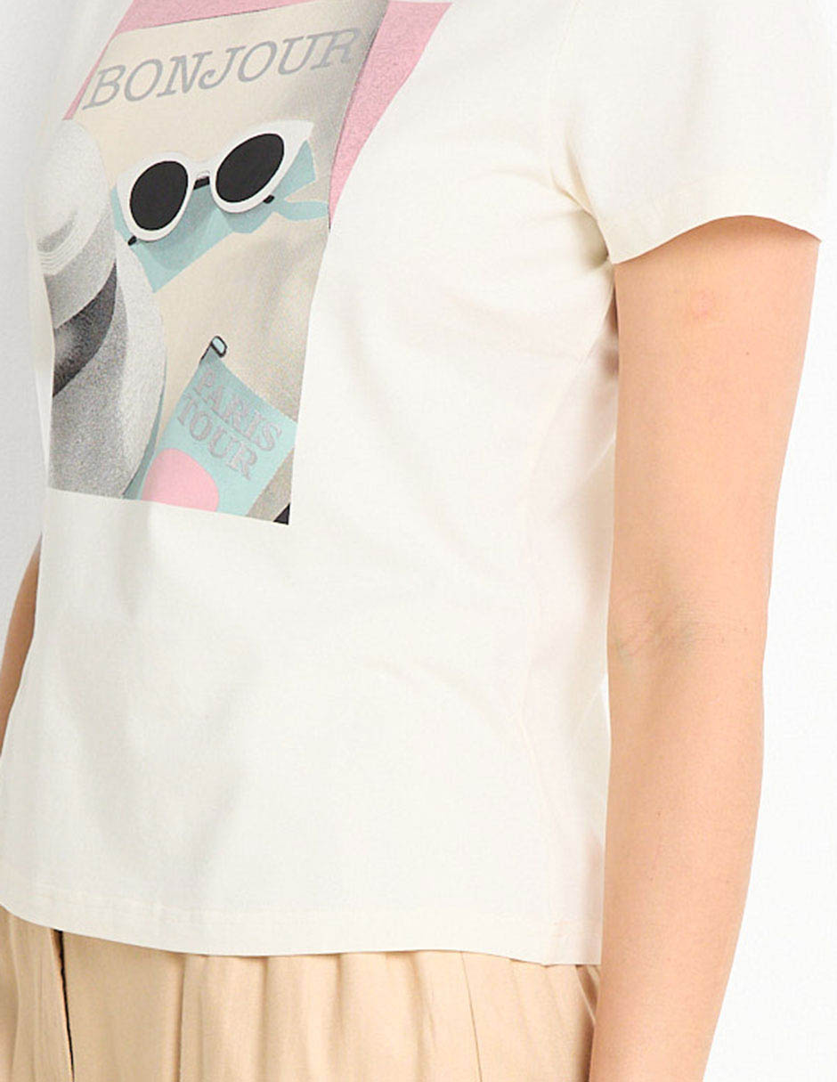 Playera manga corta cuello redondo mujer 2