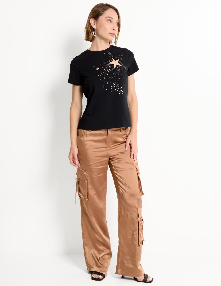Playera manga corta cuello redondo mujer 3