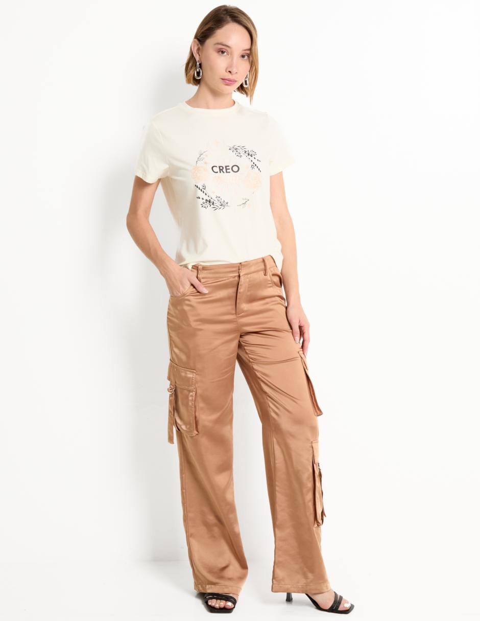 Playera manga corta cuello redondo mujer 4