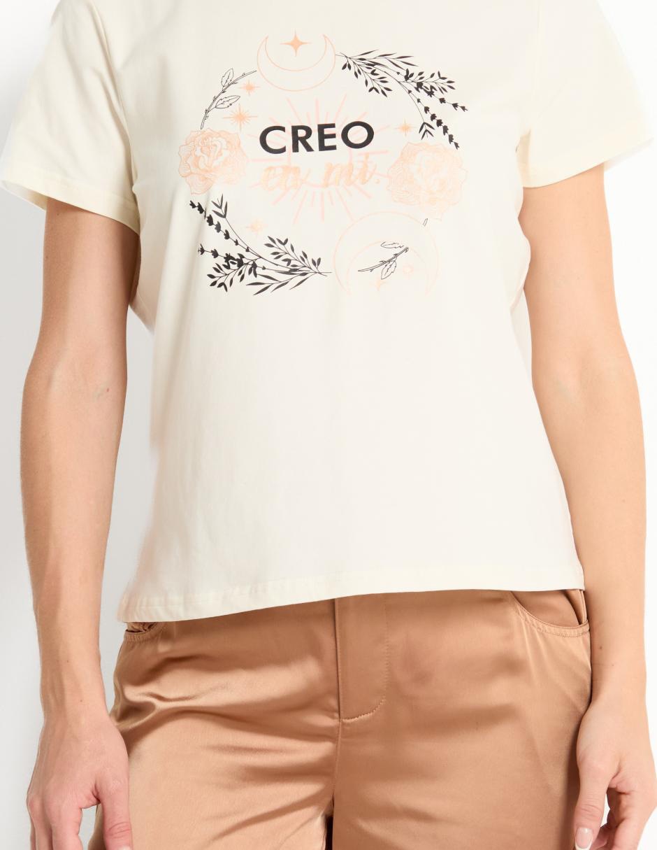 Playera manga corta cuello redondo mujer 2