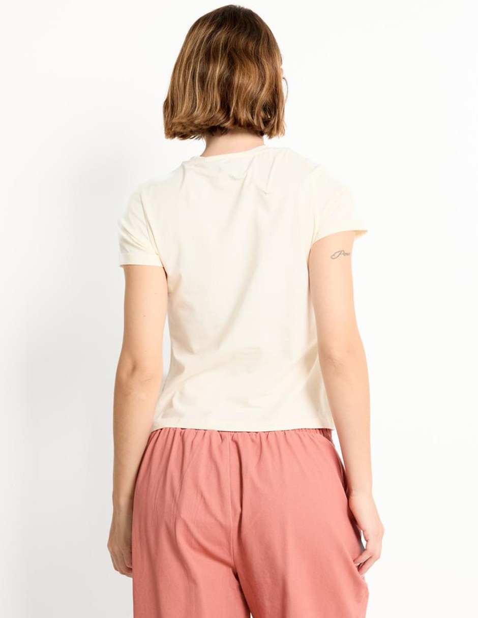 Playera manga corta cuello redondo mujer 4