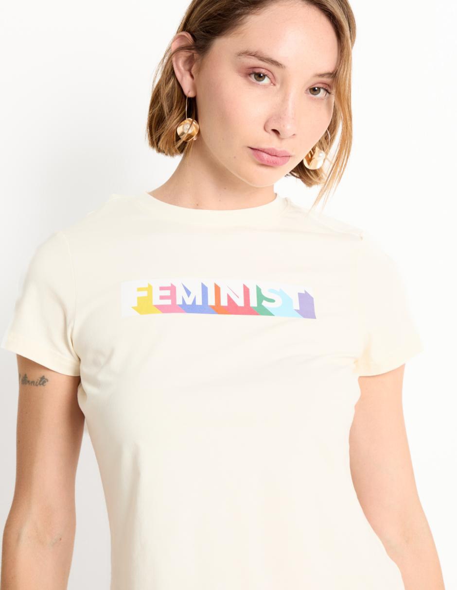 Playera manga corta cuello redondo mujer 2