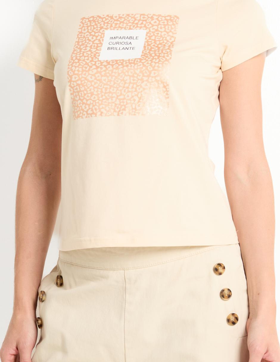 Playera manga corta cuello redondo mujer 2