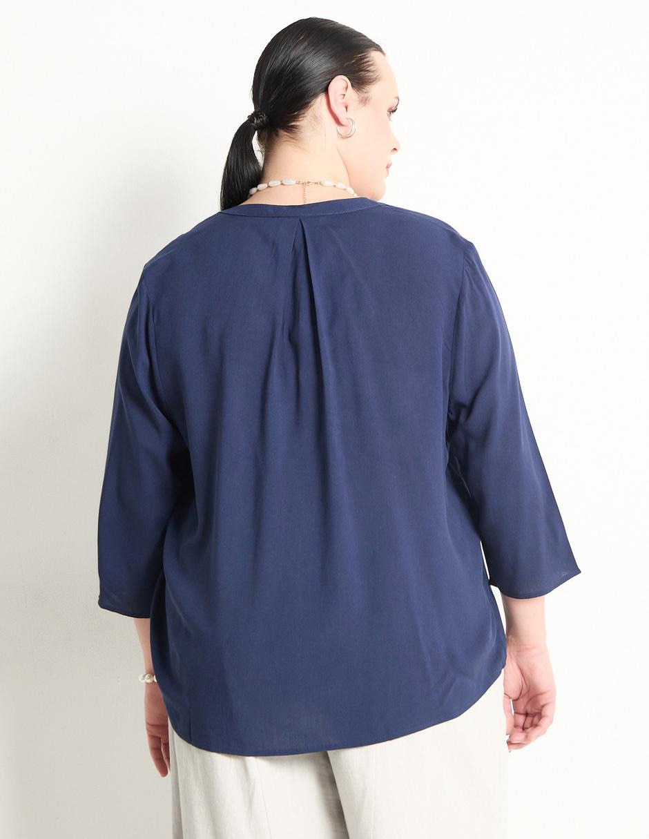 Blusa Contempo Plus manga 3/4 para mujer