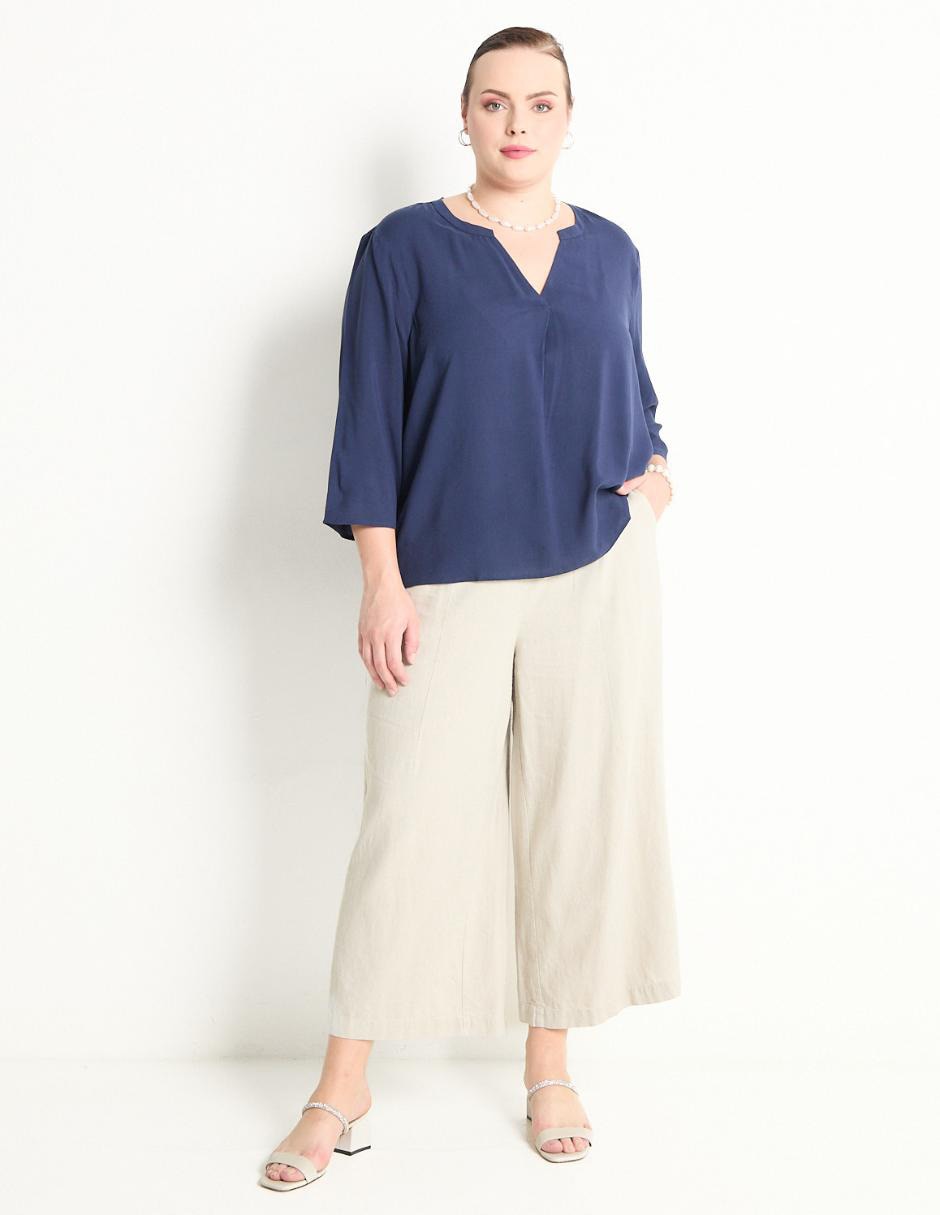 Blusa Contempo Plus manga 3/4 para mujer