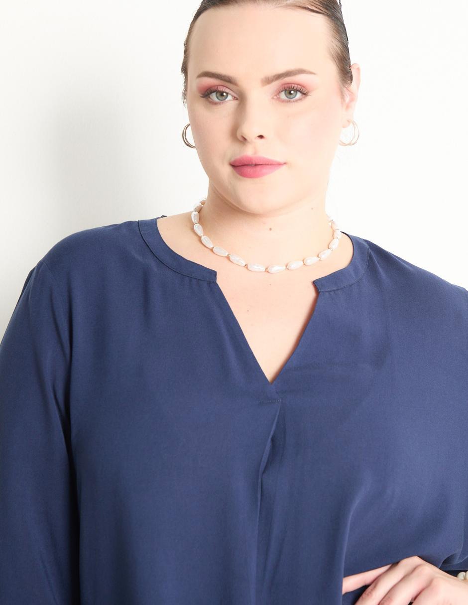 Blusa Contempo Plus manga 3/4 para mujer