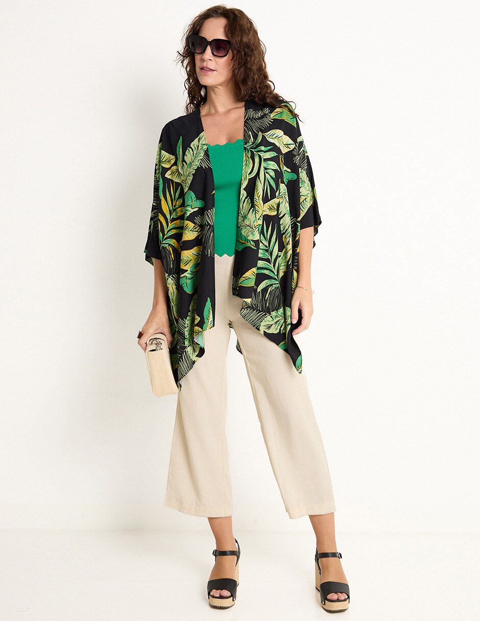 Salida de playa con estampado floral para mujer 3