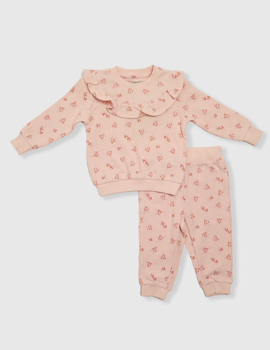 Conjunto de algodón para bebé niña 2 piezas