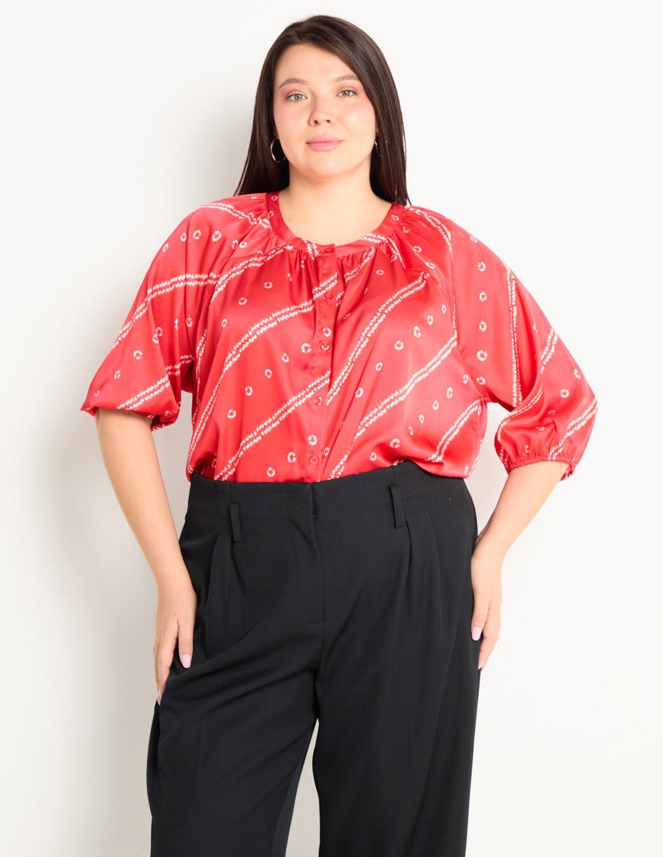 Blusa camisera Kur.Kuma manga larga para mujer Blusa camisera Kur.Kuma manga larga para mujer