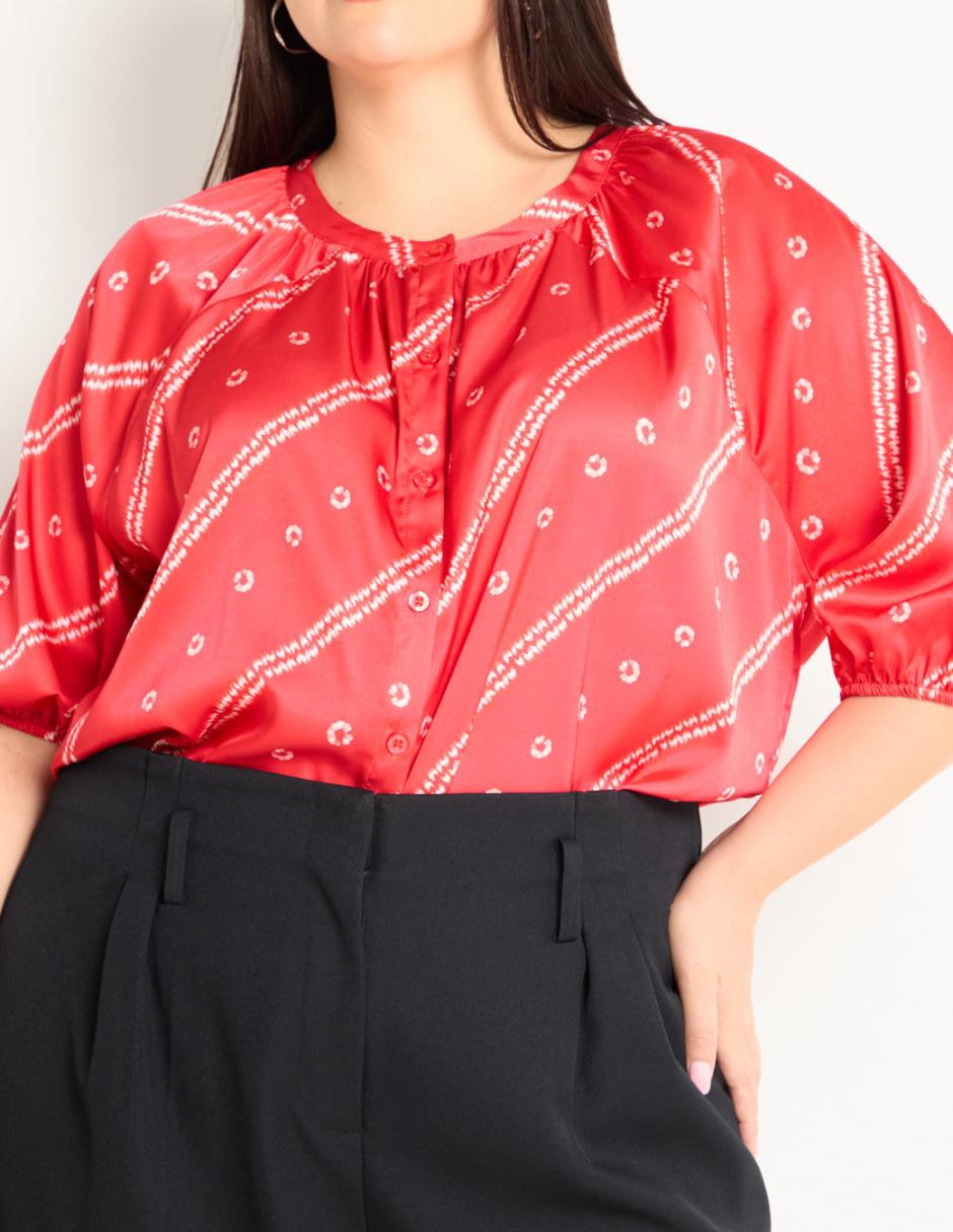 Blusa camisera Kur.Kuma manga larga para mujer 3