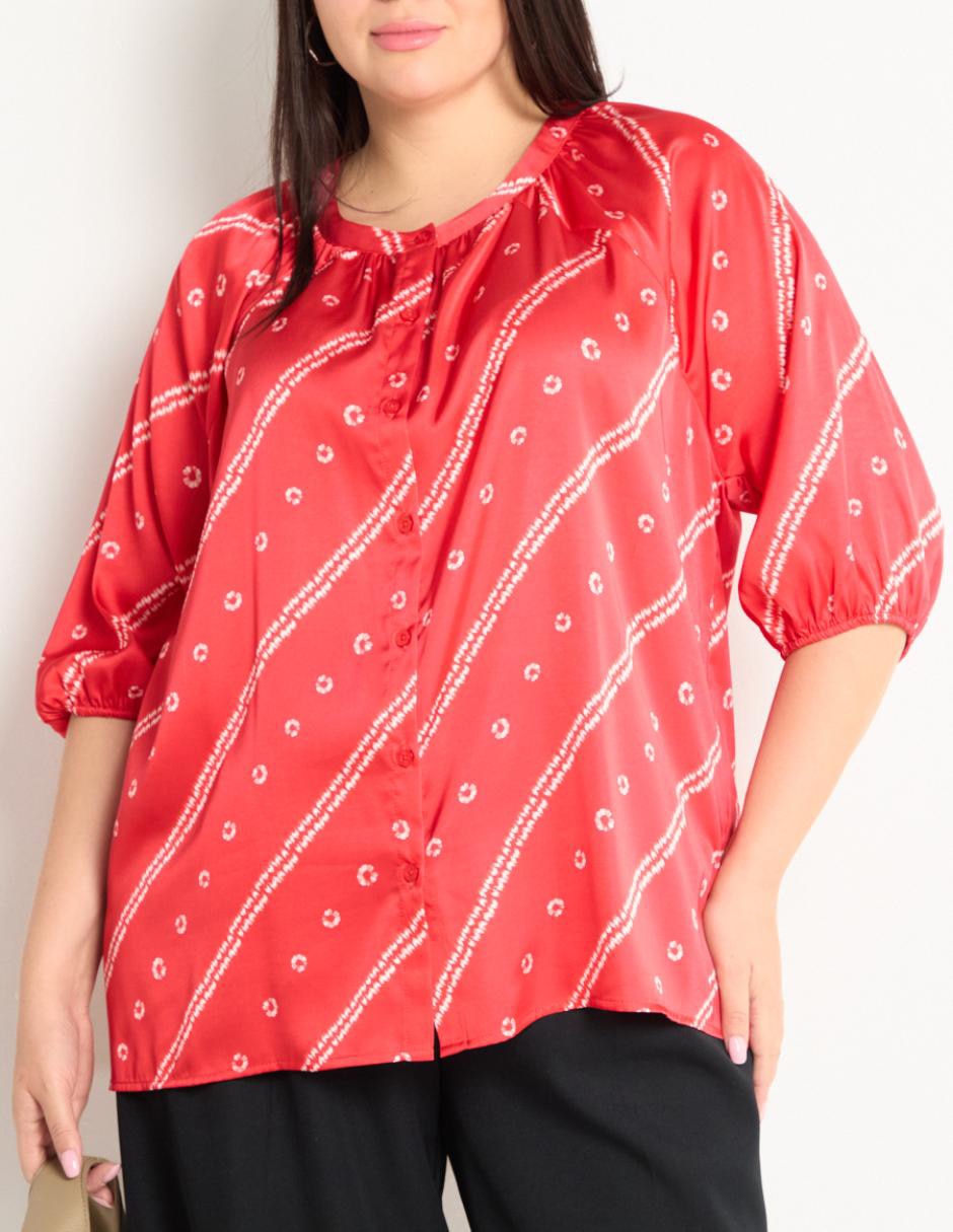 Blusa camisera Kur.Kuma manga larga para mujer 2
