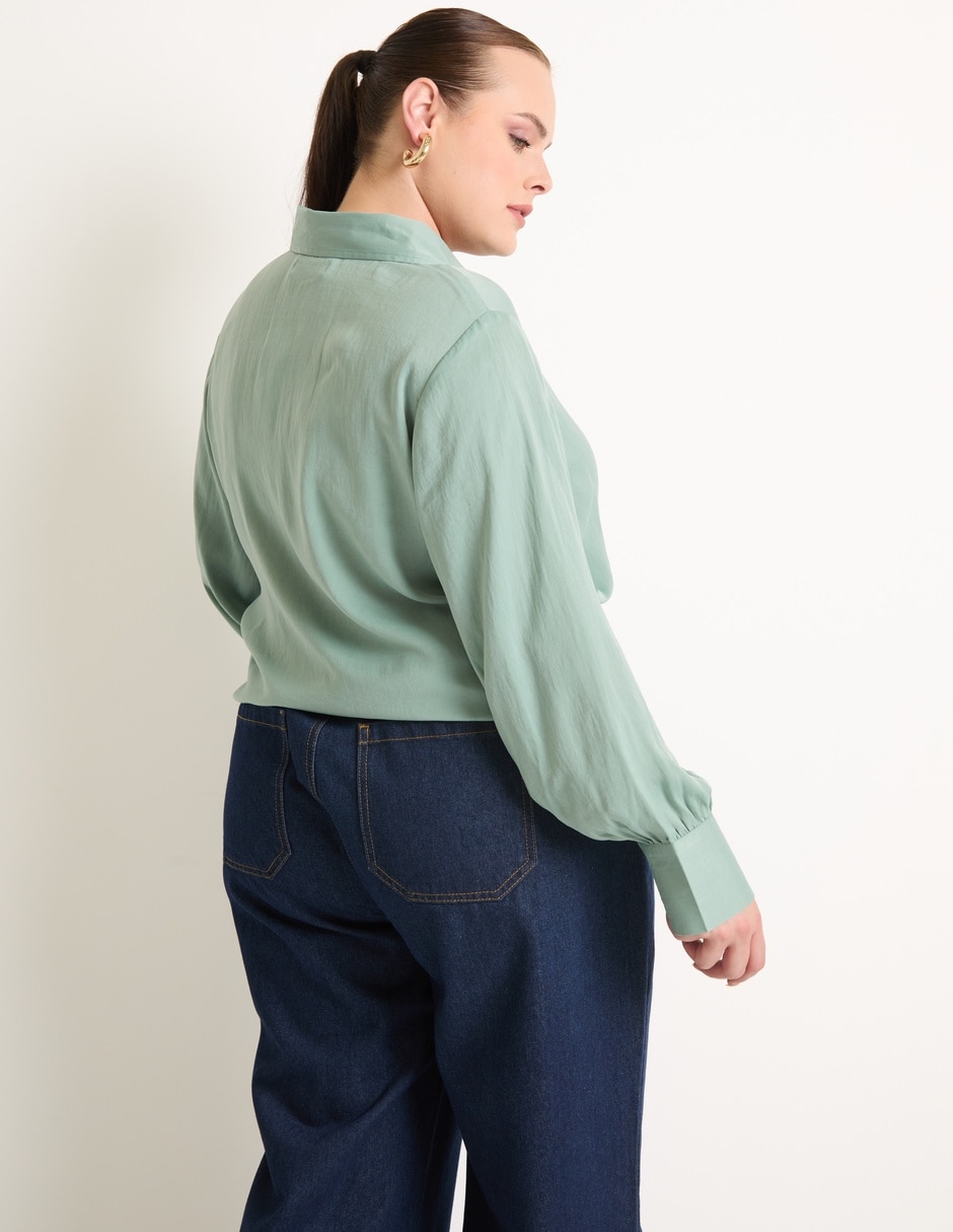 Blusa camisera manga larga para mujer 2