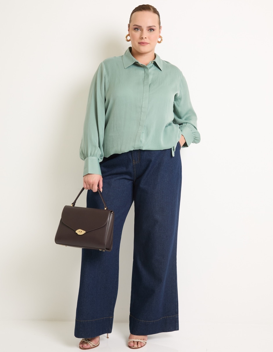 Blusa camisera manga larga para mujer 3