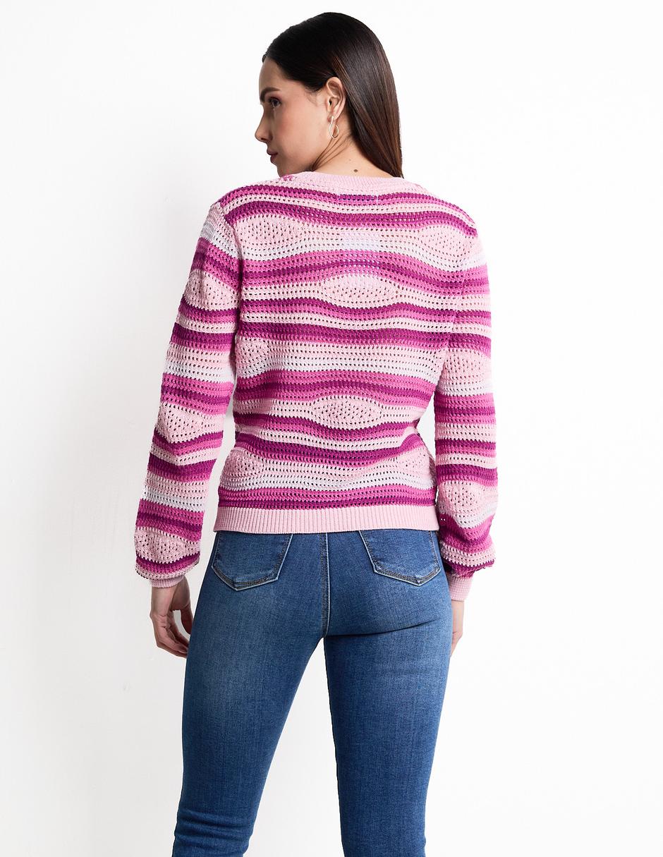 Suéter cuello redondo para mujer 4