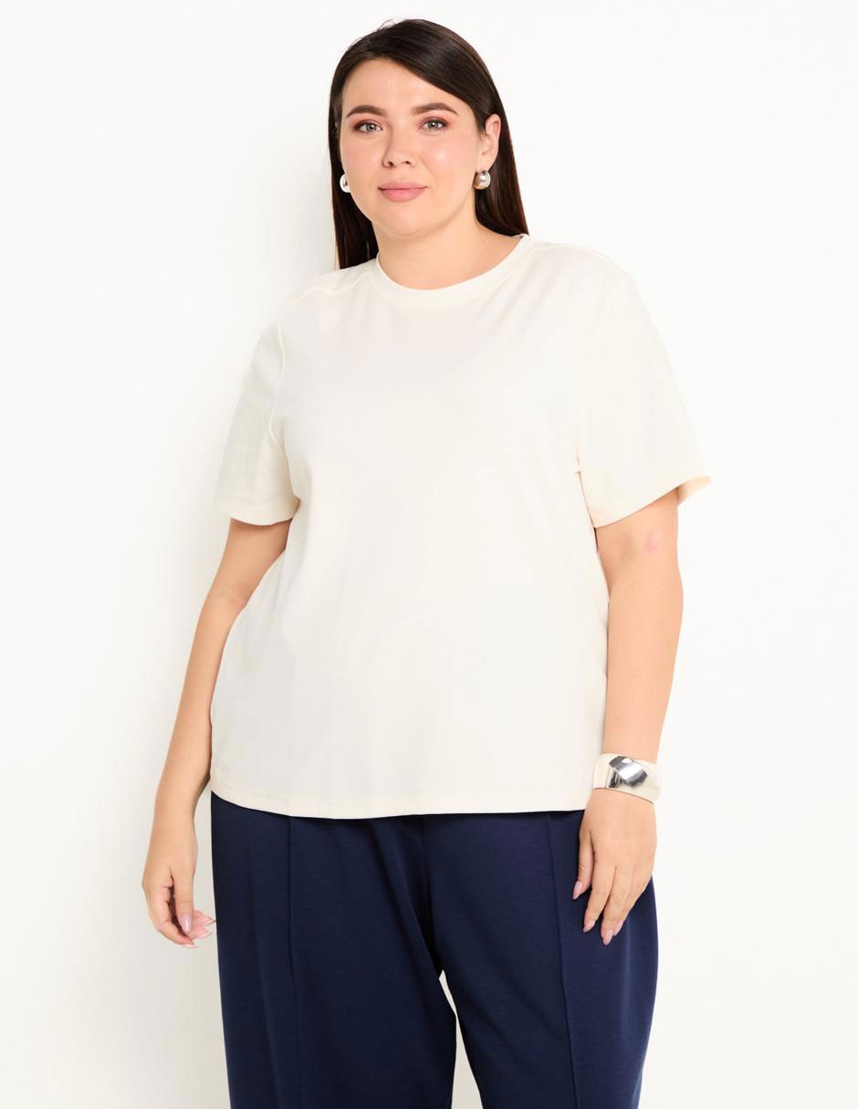 Playera manga corta cuello redondo mujer Playera manga corta cuello redondo mujer