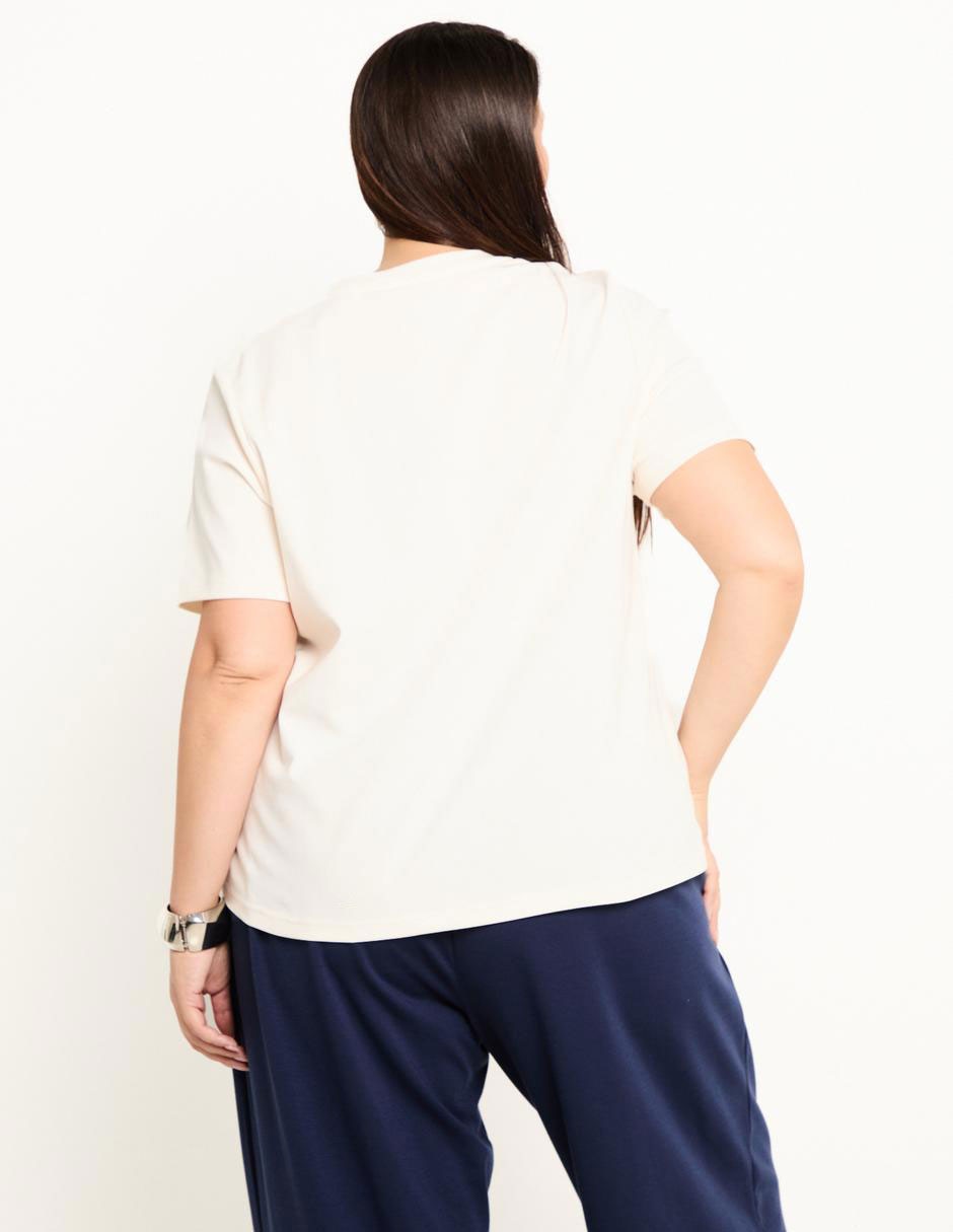 Playera manga corta cuello redondo mujer 2