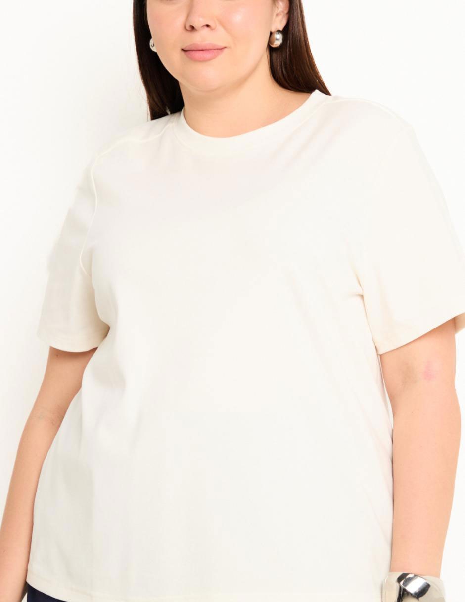 Playera manga corta cuello redondo mujer 4