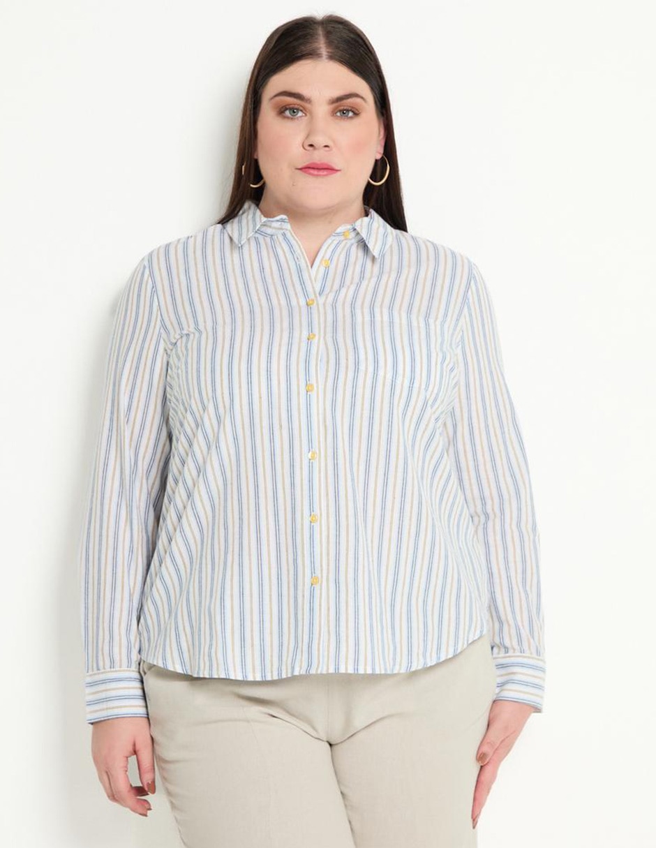 Blusa camisera manga larga para mujer Blusa camisera manga larga para mujer