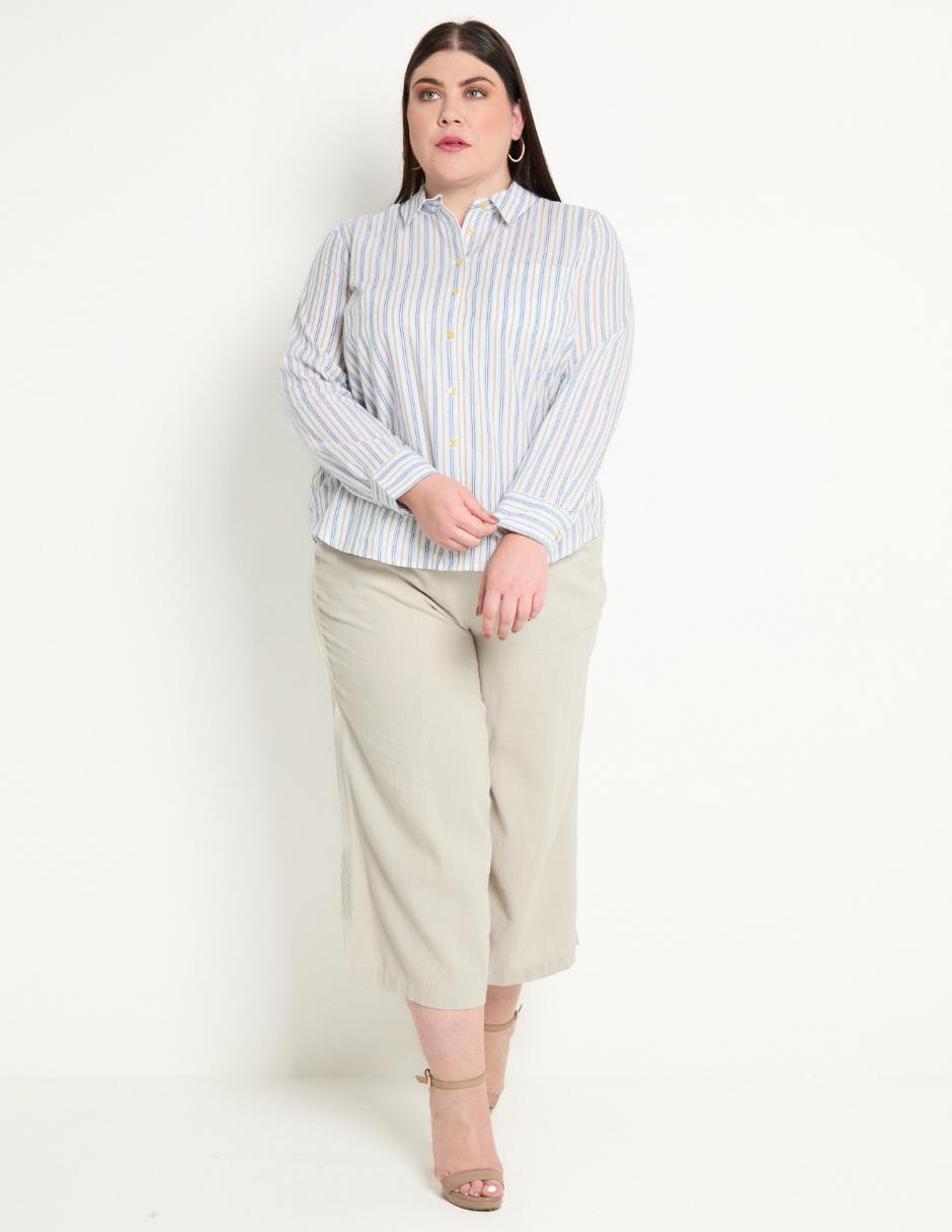 Blusa camisera manga larga para mujer 3