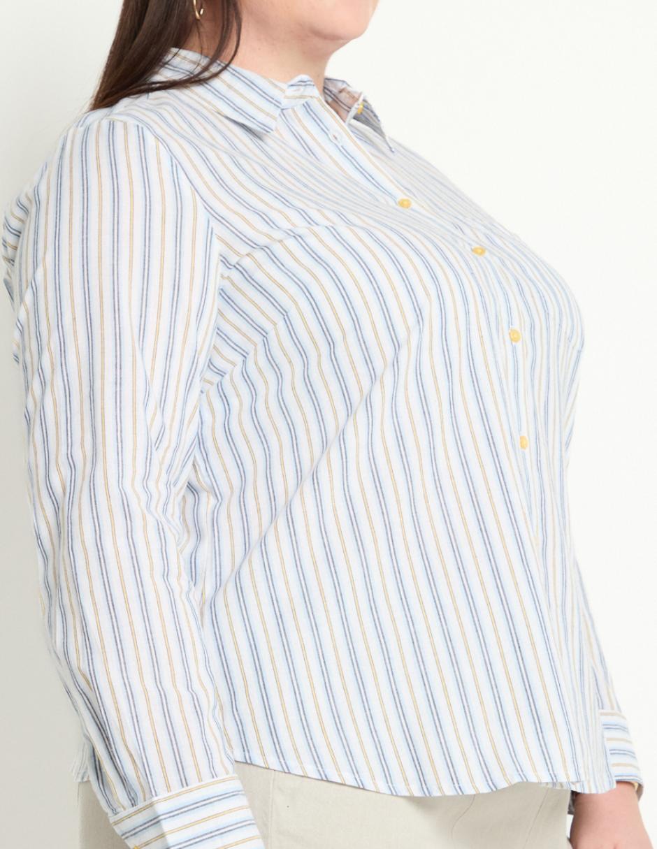 Blusa camisera manga larga para mujer 4
