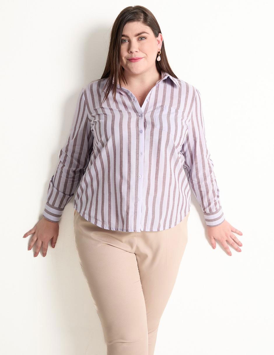 Blusa camisera manga larga para mujer Blusa camisera manga larga para mujer