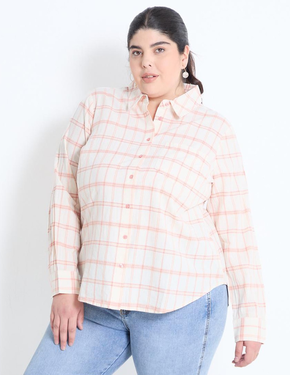 Blusa camisera manga larga para mujer Blusa camisera manga larga para mujer