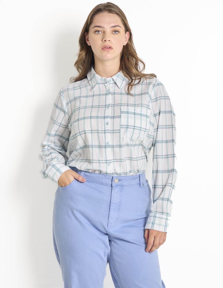 Blusa camisera manga larga para mujer Blusa camisera manga larga para mujer