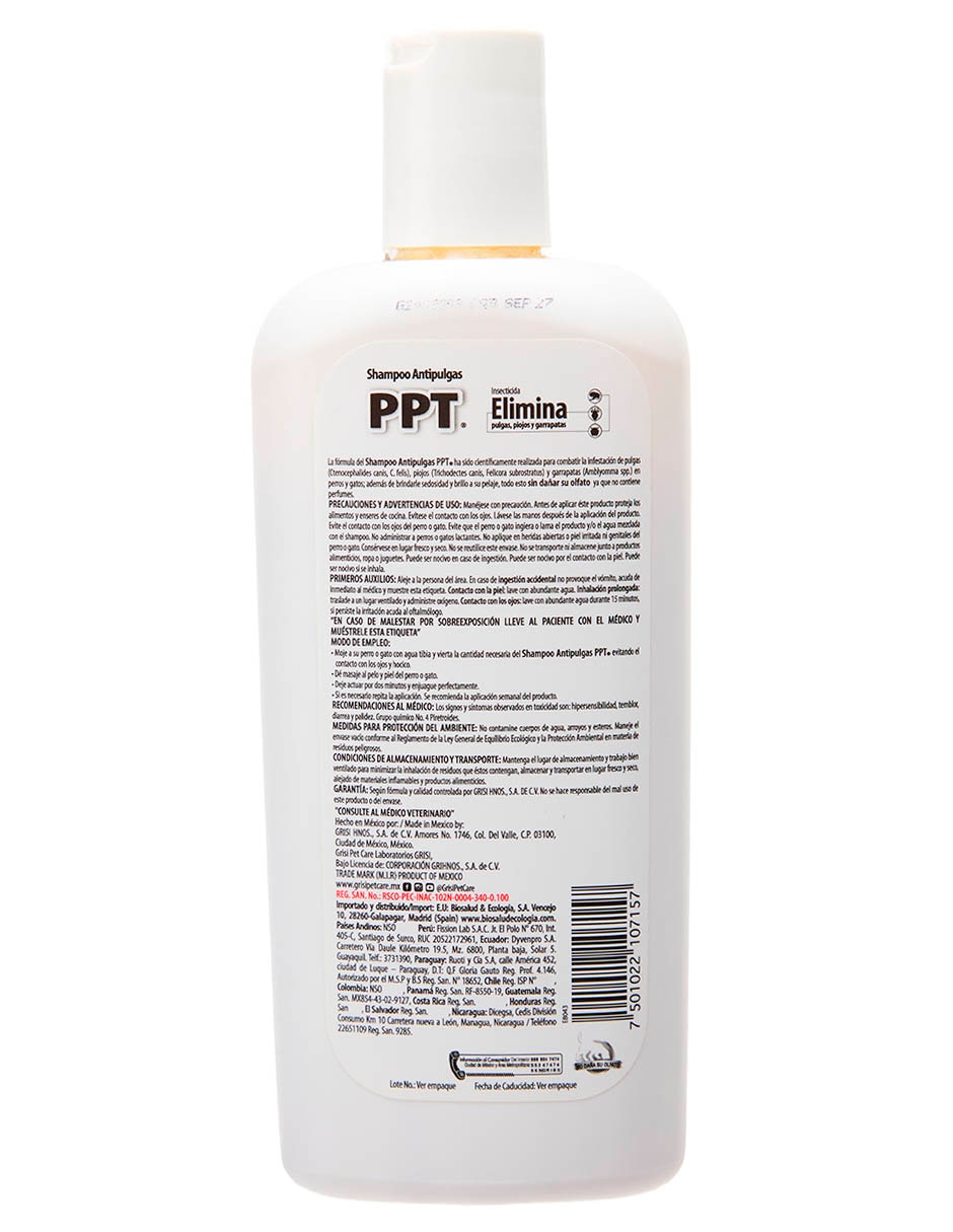 Shampoo antipulgas para perro Shampoo antipulgas para perro