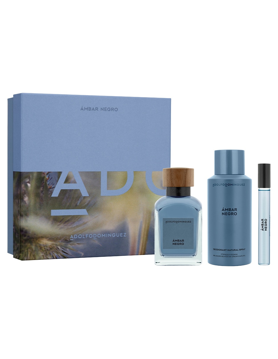 Set Eau de parfum Adolfo Dominguez Ámbar Negro para hombre