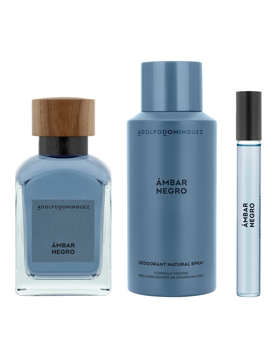 Set Eau de parfum Adolfo Dominguez Ámbar Negro para hombre