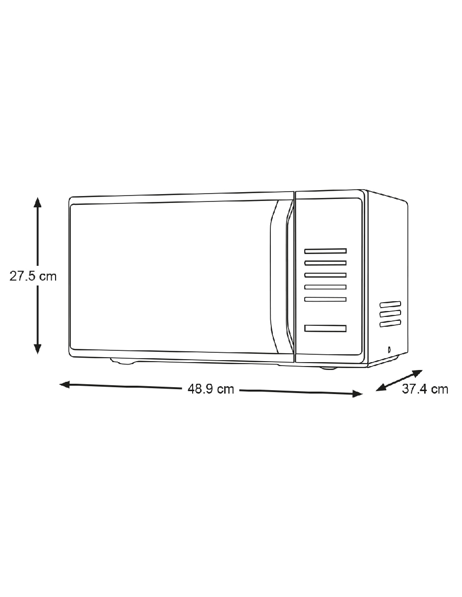 Horno de microondas convencional modelo MS23K3513AW/AX de 0.8 pies cúbicos 7