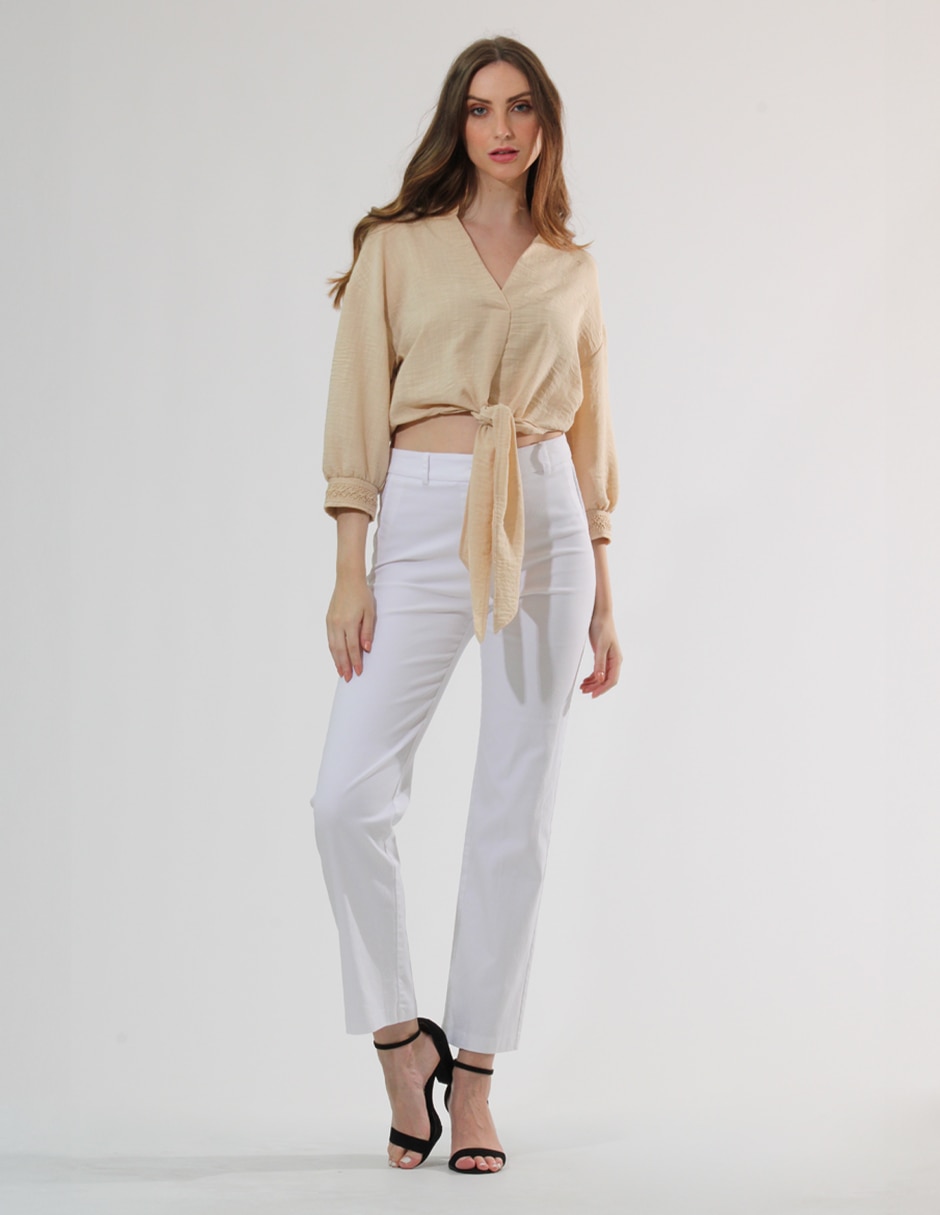 Blusa Bliss By Oh Pomp manga 3/4 para mujer