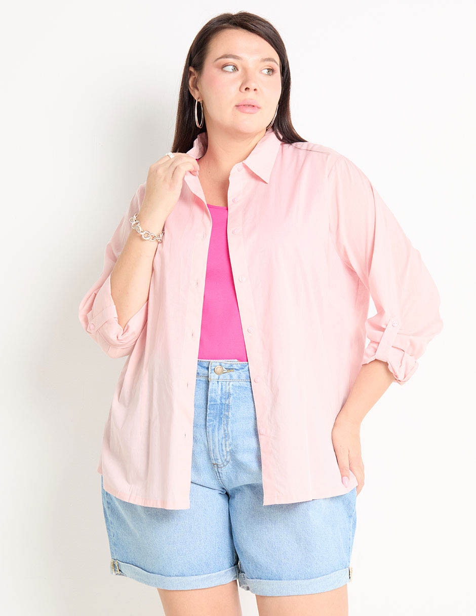 Blusa camisera Kur.Kuma manga larga para mujer