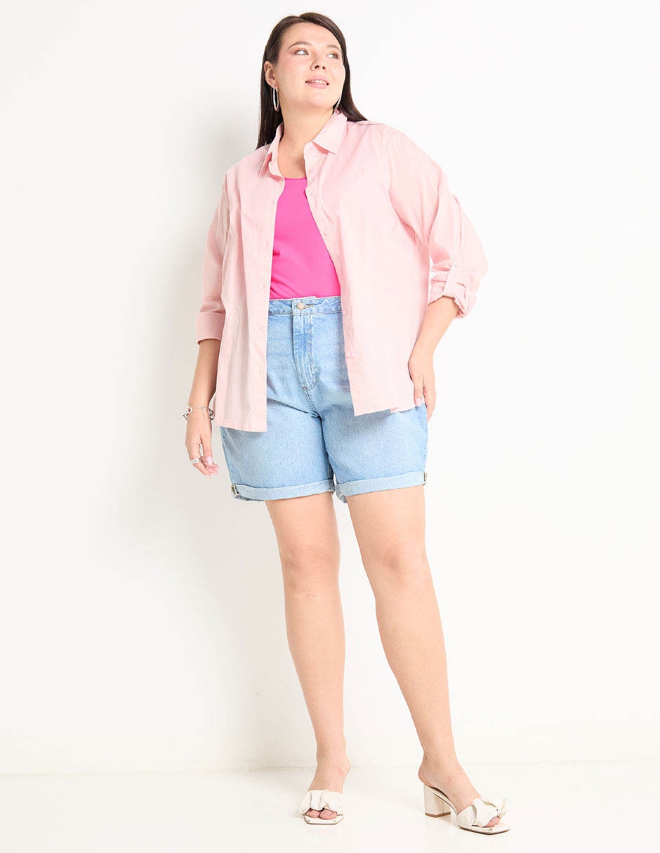 Blusa camisera Kur.Kuma manga larga para mujer 4