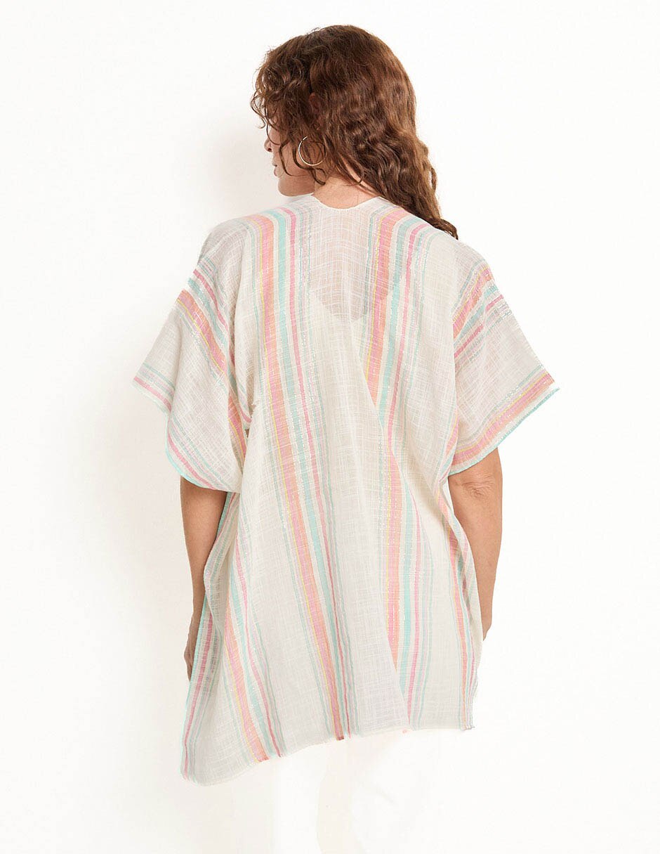 Capa con estampado a rayas para mujer 2