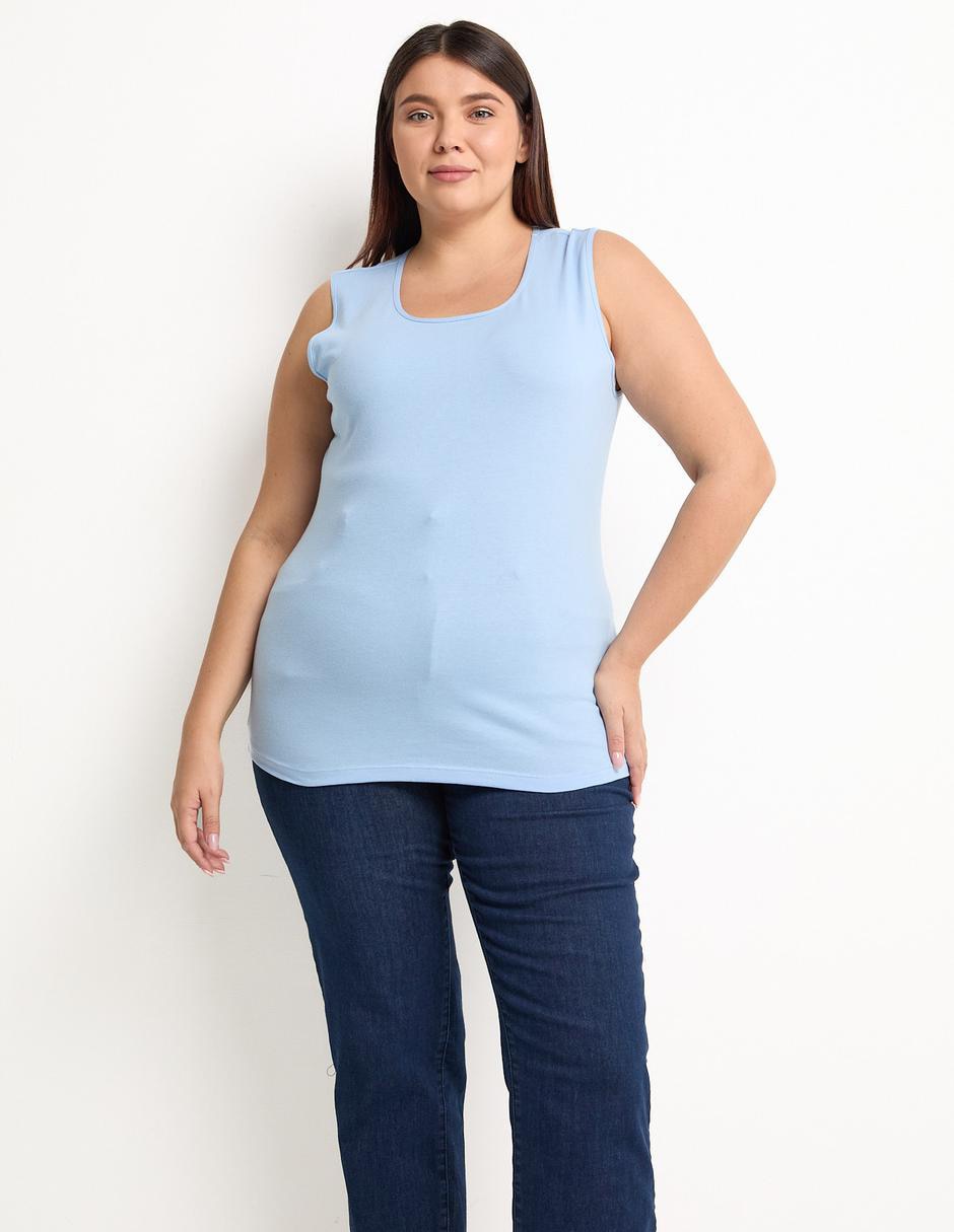 Top cuello redondo