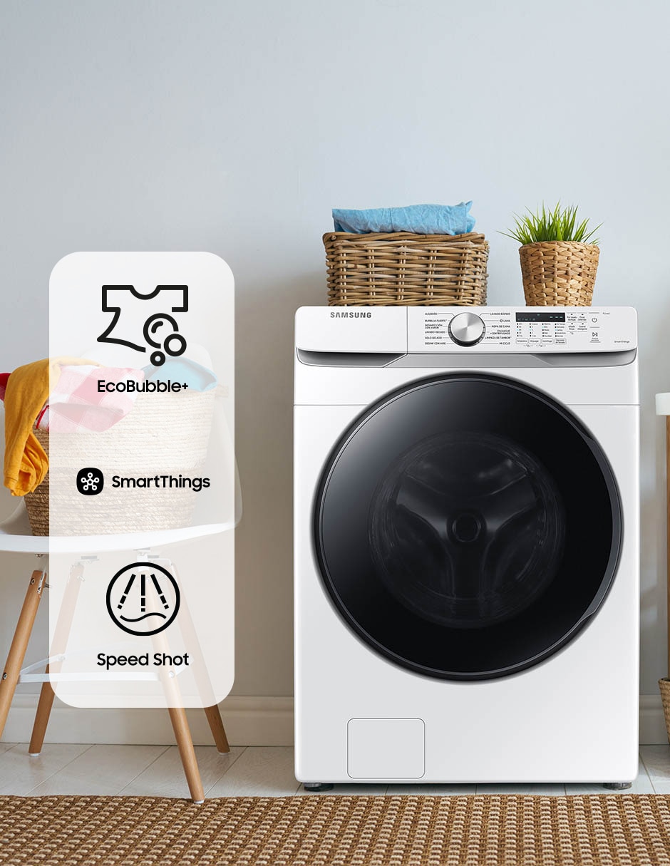 Lavasecadora Samsung 18 kg 10 kg WD18T6000GW/AX