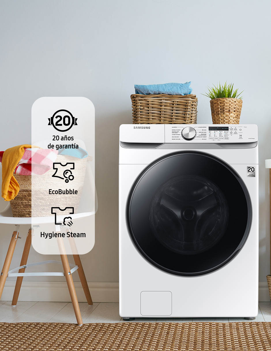 Lavasecadora Samsung 18 kg 10 kg WD18T6000GW/AX