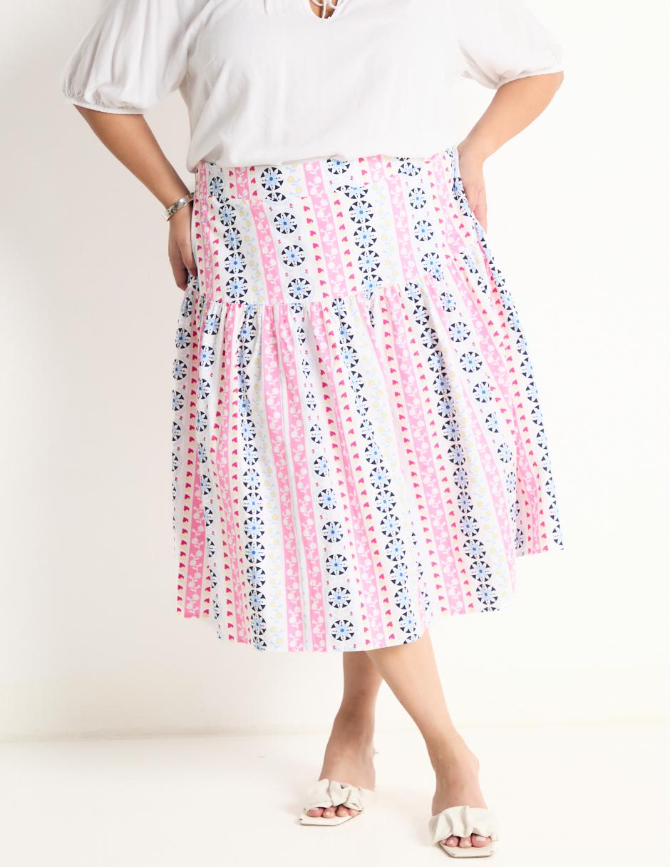 Falda midi cintura alta Falda midi cintura alta