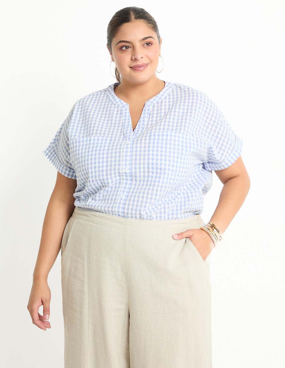 Blusa camisera Kur.Kuma manga larga para mujer