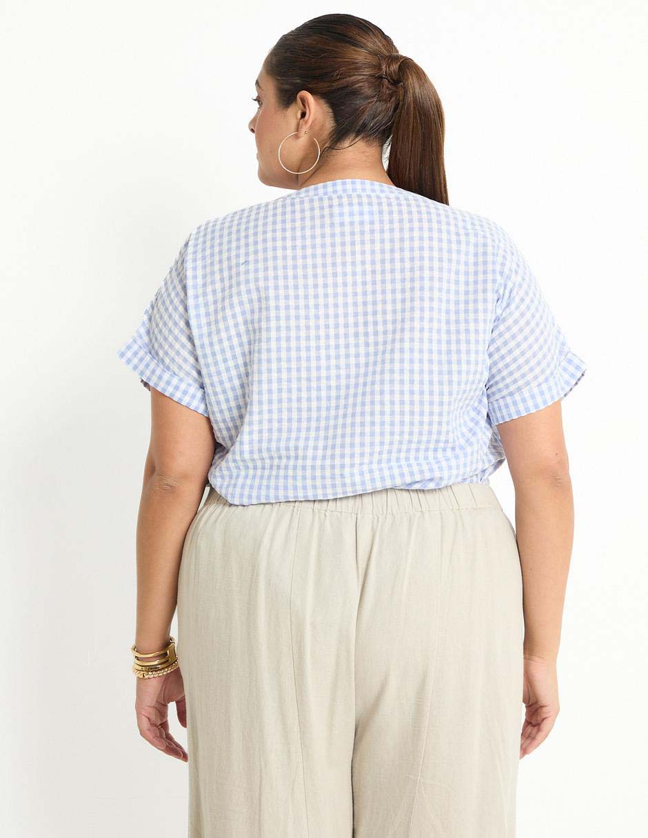 Blusa camisera Kur.Kuma manga larga para mujer 5