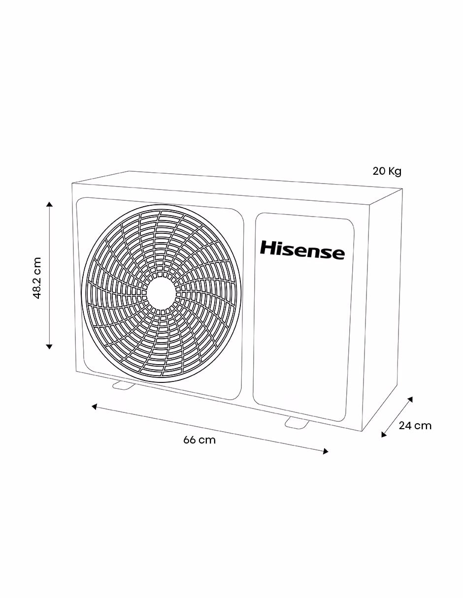Aire acondicionado Hisense Inverter 12000 BTU AT122CK 220 V