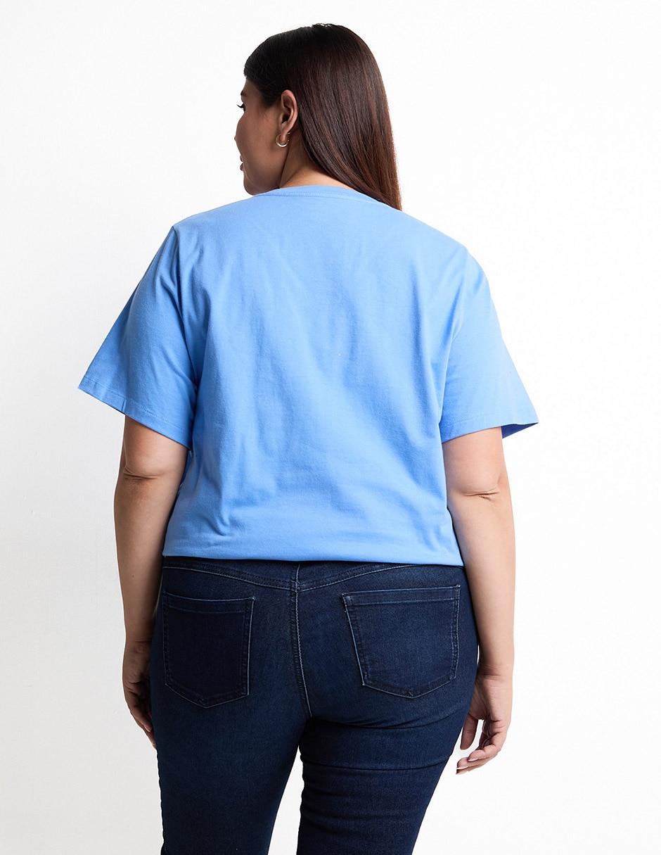 Playera manga corta cuello v mujer 5