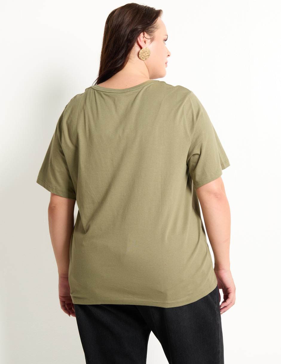 Playera manga corta cuello v mujer 2