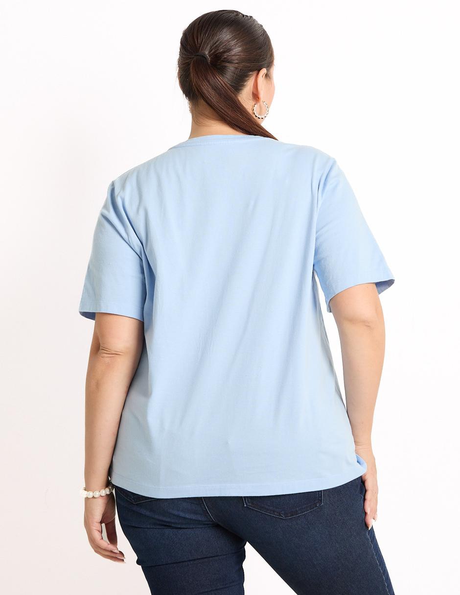 Playera manga corta cuello redondo mujer 5