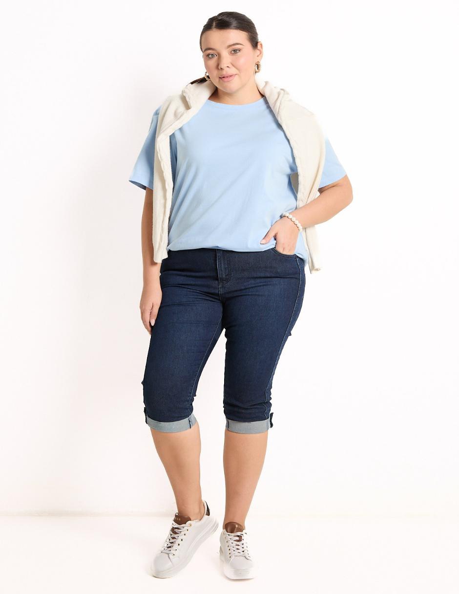Playera manga corta cuello redondo mujer 4